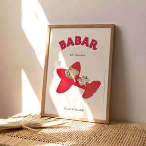 Poster Babar en avion