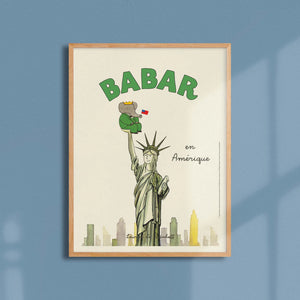 Poster Babar en Amérique