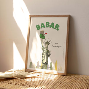 Poster Babar en Amérique