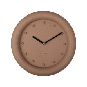 Horloge Petra ronde en résine - Terracotta