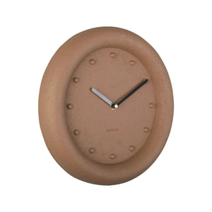 Horloge Petra ronde en résine - Terracotta